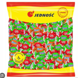 JEDNOŚĆ LUZ KARMELKI 1KG MIX COLA LEMON ORANGE MUSSO
