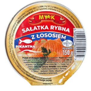 MK 150G SAŁATKA RYB.PIKANTNA Z ŁOSOSIEM/ 12