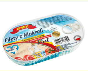 MK 170G FILET Z MAKRELI W OLEJU Z S.POMI PIRAT/NOWOŚĆ