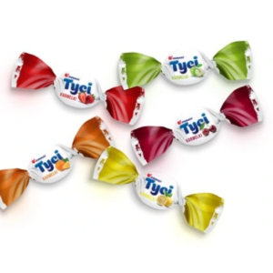 JEDNOŚĆ LUZ KARMELKI TYCI TWARDE 1KG/4