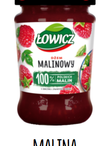 ŁOWICZ DŻEM MALINA 280G/8