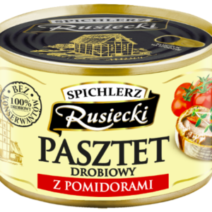 PAMA S.R. 160g PASZTET DROBIOWY Z POMIDORAMI/12 PUSZKA SPICHLERZ RUSIECKI