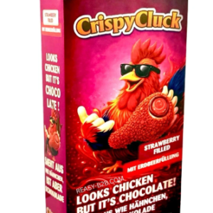 CRISPY CLUCK STRAWBERRY 48G/18 CZEKOLADOWA PRZEKĄSKA UDKO KURCZAKA