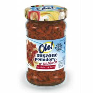 OLE! SUSZ.POMIDORYW PASKACH 305ML/6 W OLEJU Z ZIOŁAMI