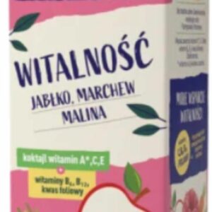 HORTEX SOK VITAM. MARCH-JABŁ-MALINA 1L KARTON/6 witalność