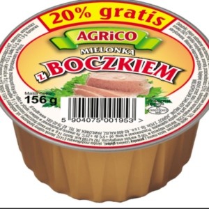 AGRICO 156G KONS. MIELONKA Z BOCZKIEM/12 +GRATIS