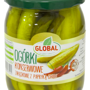GLOBAL OGÓREK ZAKĄSKOWY Z PAP CHILI0,5L/ 8