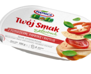 N PIĄTNICA SEREK TWÓJ SMAK PLASTRY Z POMIDOR,PAPRYKA I BAZYLIA 150G/10