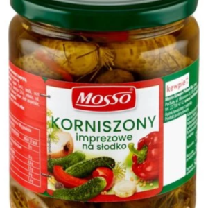 MOSSO sł.OGÓRKI IMPREZOWE Z PAPRYKA 540ML/6 NA SŁODKO