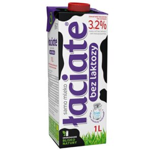 N BEZ LAKTOZY ŁACIATE MLEKO KARTON 3,2% 1L/12