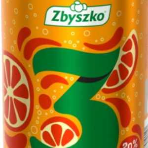 ZBYSZKO 330ML 3 GAZ POMARAŃCZE /12 PUSZKA