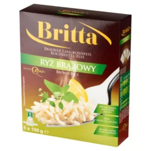 RYŻ BRITTA BRĄZOWY NATURALNY 4X100G/12 SASZETKI