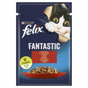 P FELIX FANTASTIC SASZ. WOŁOWINA 85G/26 KOT