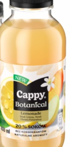 COCA CAPPY 0,4L LEMONADE SM. BOTANICAL PET/12 CYTRYNA-MORELA-KW. POMARAŃ.