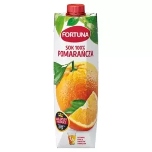 FORTUNA SOK 1L POMARAŃCZOWY 100%/12 karton