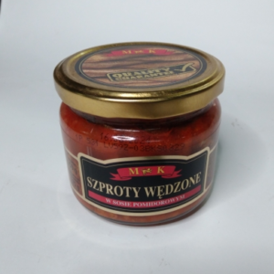 MK 250G SZPROTY WĘDZONE W POMIDORZE SŁOI/12SZT