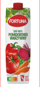 FORTUNA SOK 1L POMIDOR-WARZYWNY 100% 12 karton