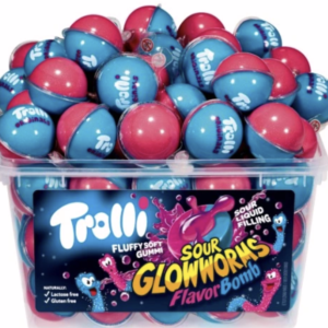 G ŻELKI TROLLI BOMBS SOUR GLOWWORMS 1128g /60 "140 B"
