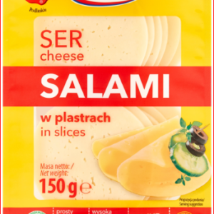 N MLEKPOL SER ŻÓŁTY SALAMI PLASTRY 150G/12
