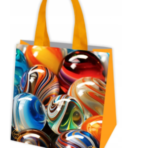 TORBA TKANA KOLOROWE KULKI 34x34x22/25