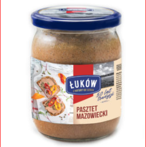 ŁUKÓW słoik PASZTET MAZOWIECKI 460G/12/6