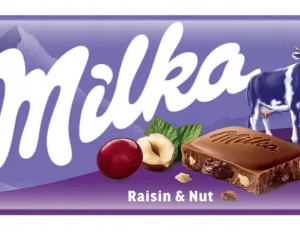 MILKA CZEKOLADA 90g RAISN & NUT /23