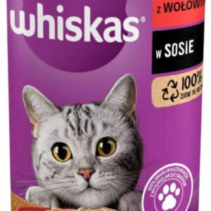 P WHISKAS 400G-PUSZKA WOŁOWINA/24