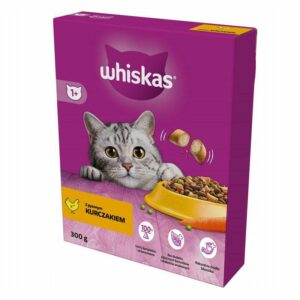 P WHISKAS 300G-SUCHY KURCZAK/6 KARTON