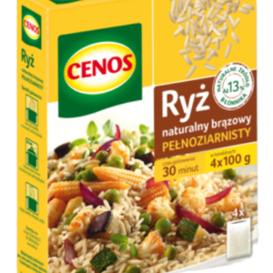 CENOS RYŻ BRĄZOWY NATURALNY 4x100G KARTONIK/12