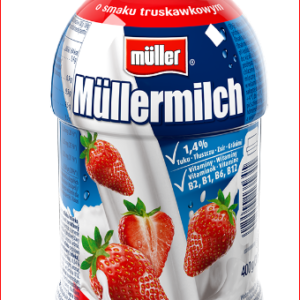N MULLER MILK 400ML TRUSKAWKA /12