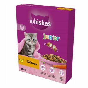 P WHISKAS 300G-SUCHY JUNIOR KURCZAK/6 KARTON