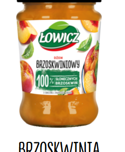 ŁOWICZ DŻEM BRZOSKW.280g/8SZT