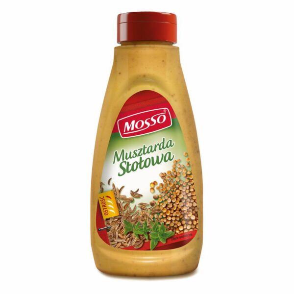 MOSSO MUSZTARDA PET STOŁOWA 320G/6 plastik